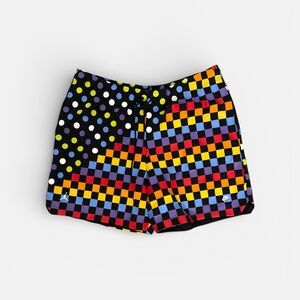 Nike Air Jordan Shorts Men 2X Retro 3 Rainbow Checkered Polka Dot Heavy Mesh NWT